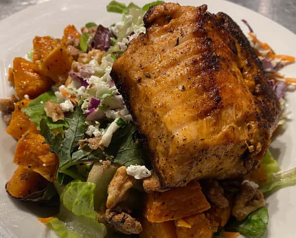 Grilled Salmon & Butternut Squash Salad