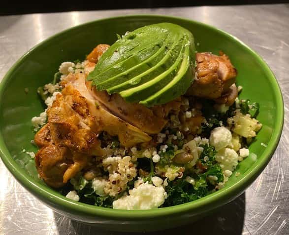 Grilled Chicken, Quinoa & Kale Bowl
