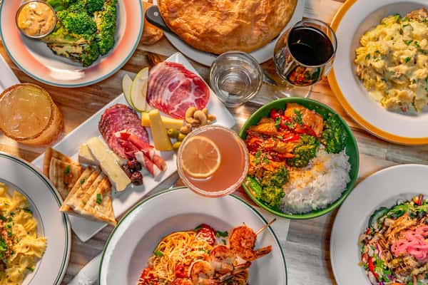 flat lay shot of food