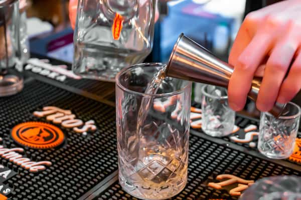 mixing drinks