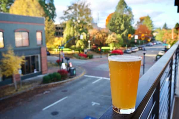Backwoods Brewing Hillsboro Rooftop Deck Beer and View