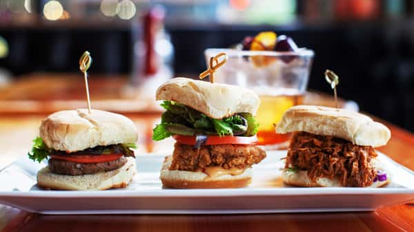Backwoods Happy Hour is a great value and has lots of discounted specials including this slider combo and old fashioned