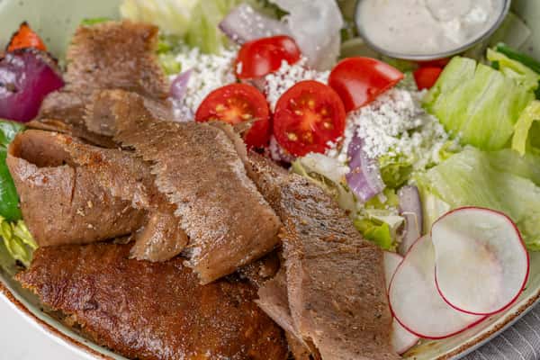 Krystos Beef and Gyro Salad