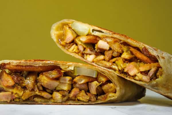 Chicken Shawarma Saj Wrap