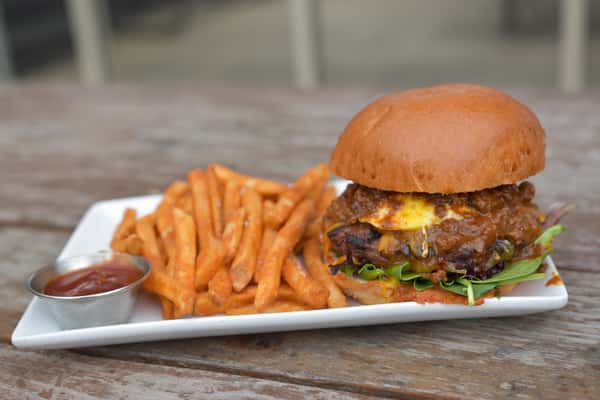 burger and fries