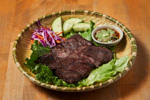 Grilled Skirt Steak with Jim Jeaw