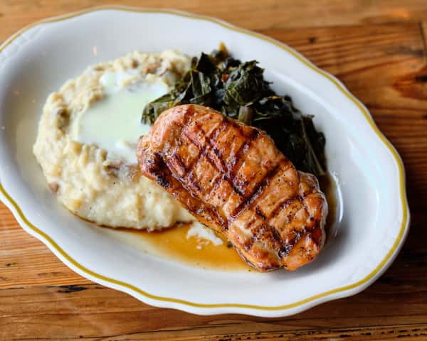 Bourbon Peach Pork Chop