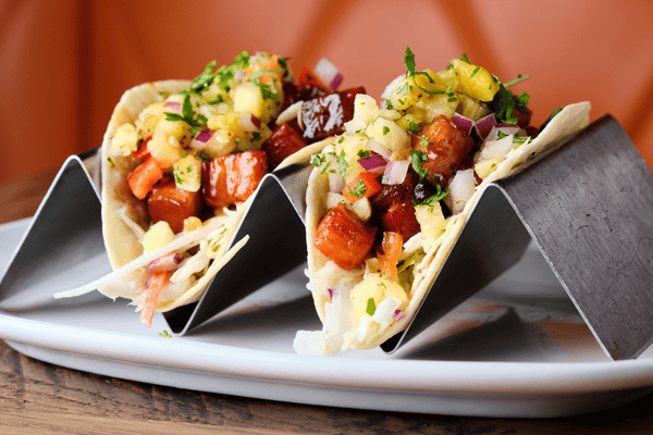 Bourbon Glazed Pork Belly Tacos