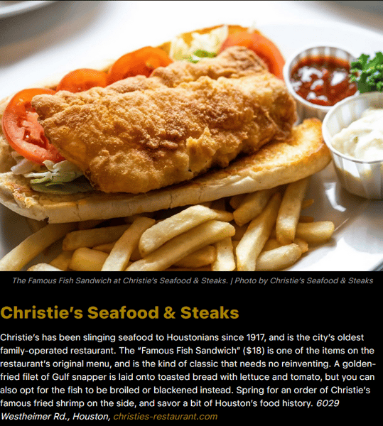 Christie's Famous Fish Sandwich