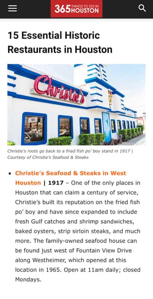15 Essential Houston Historic Restaurants