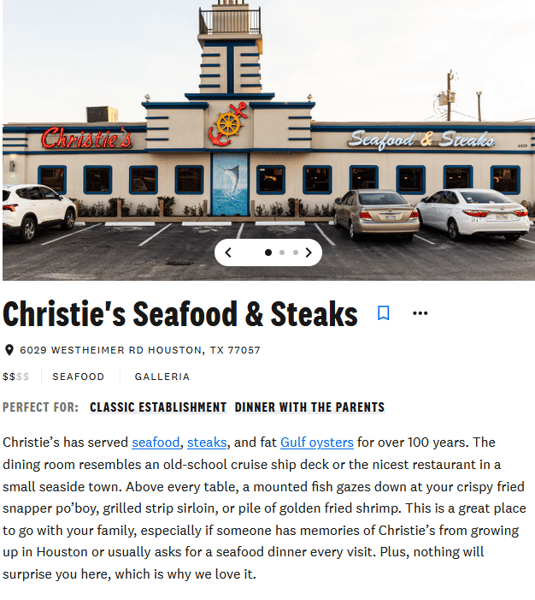 Classic Restaurants of Houston