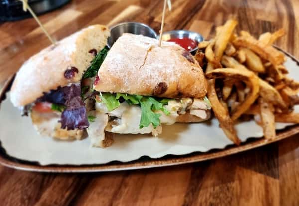 Sandwich with fries