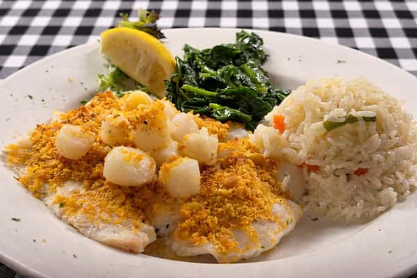 Baked Haddock and Bay Scallop Combo