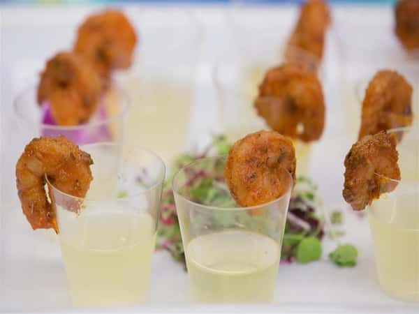 shrimpy on side of a glass