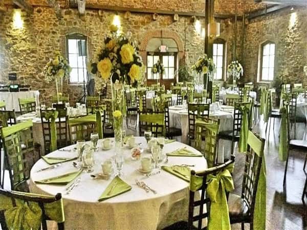 banquet tables inside brotherhood winery