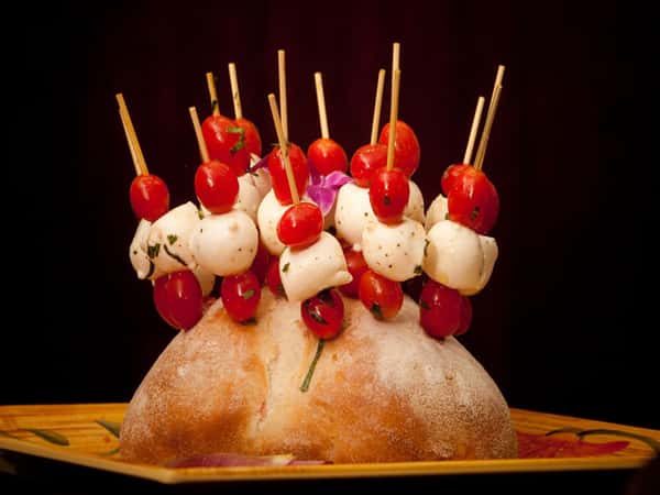 tomato mozzarella skewers