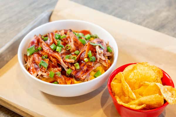 spicy pork mac bowl