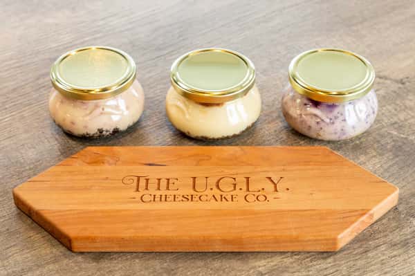 ugly cheesecake in a jar
