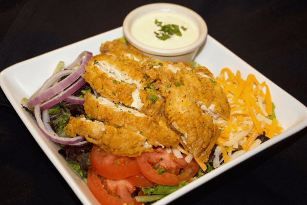 crsipy chicken salad with dressing