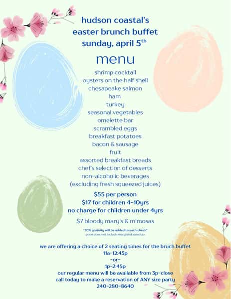 Easter Brunch Menu