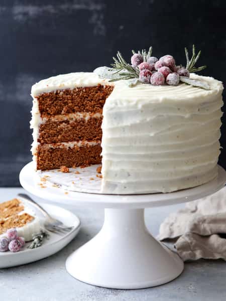 Gingerbread Cake w/ Cream Cheese Frosting
