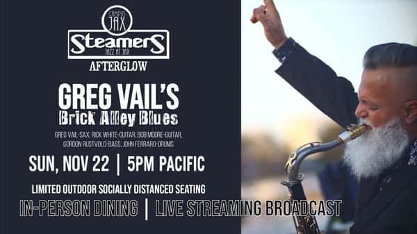 Greg Vail's Brick Alley Blues Steamers JAZz at JAX AfterGlow Campus