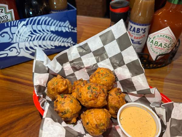 SHRIMP & CORN FRITTERS (7)