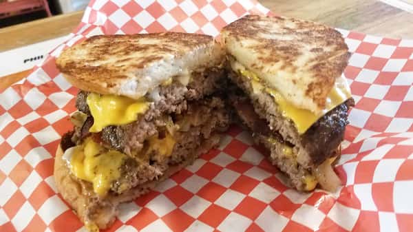 Double Patty Melt and Bacon