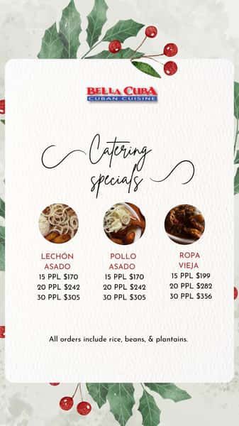 Catering specials