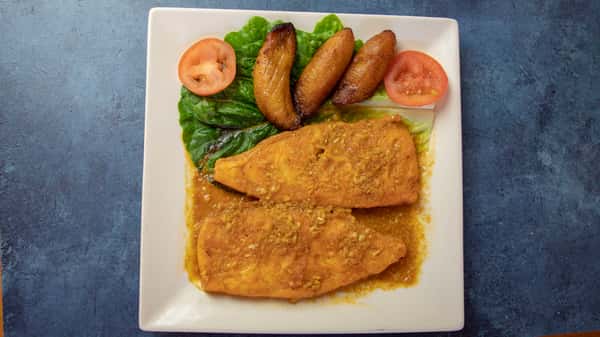 36. Halibut al Ajillo - Halibut in Garlic Sauce