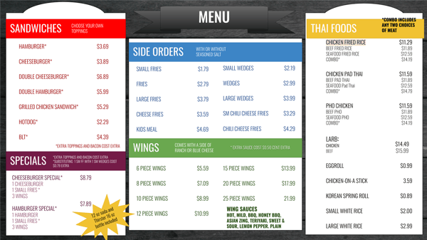 Menu image