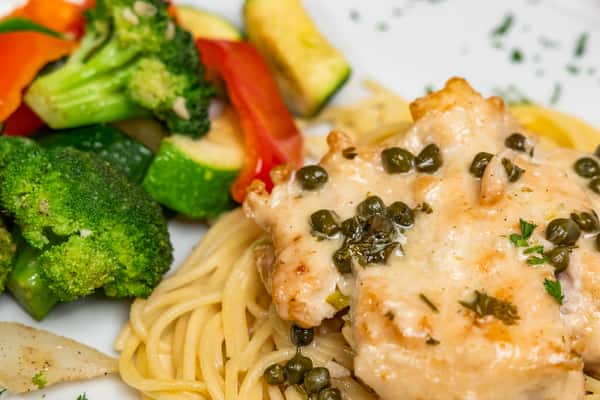 Close up of Chicken Picatta