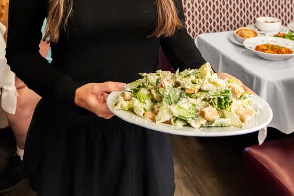 holding salad