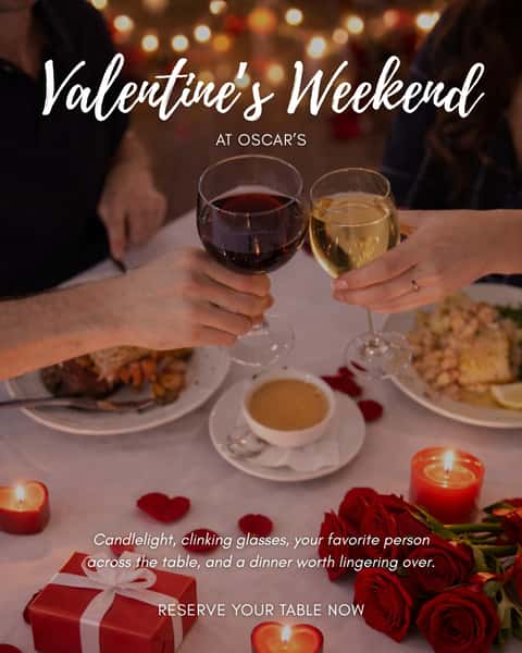Candlelight, clinking glasses, dinner worth lingering over—and someone special across the table. That’s Valentine’s Weekend at Oscar’s of Summerville ❤️
Join us Friday, February 13th or Saturday, February 14th, for a romantic evening filled with delicious flavors, warm hospitality, and moments you’ll remember long after dessert.
📞 Reservations highly recommended: 843.871.3800
.
.
.
.
#valentinesday #oscarexperience #OscarsSummerville #SummervilleSC #CelebrateWithOscars