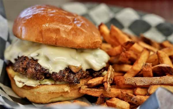 Mushroom Burger with cheese