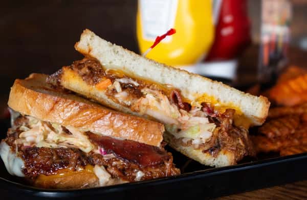 Grilled Cheese Sriracha Pulled Pork*