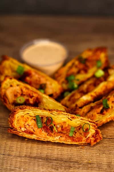 *Egg Rolls BBQ Chicken