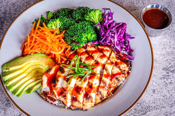 Hot Honey Chicken Rice Bowl