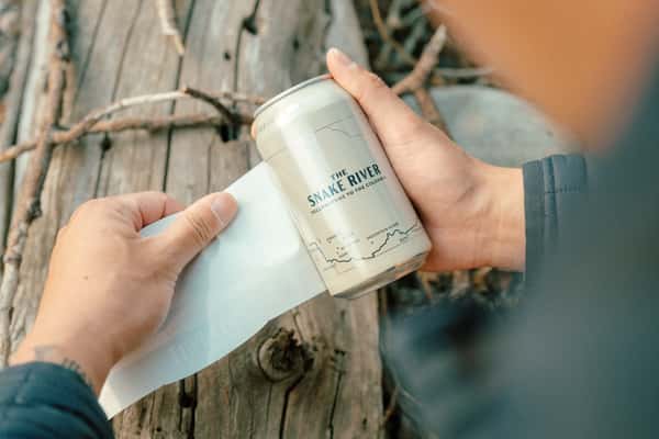 Peeling the beer label off