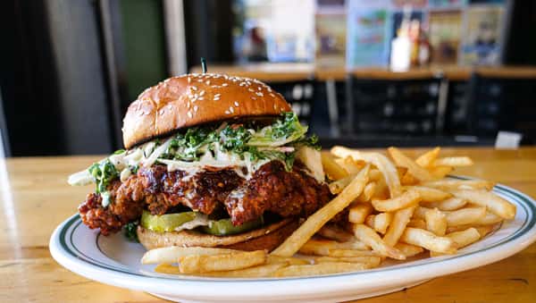 korean BBQ chicken sandwich