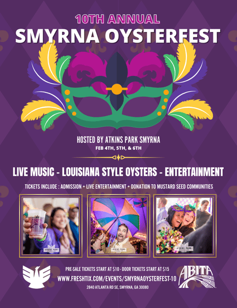 10th Annual Smyrna Oysterfest Atkins Park Restaurant Atlanta,GA