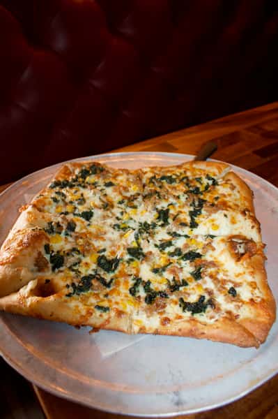 White Sausage Pizza