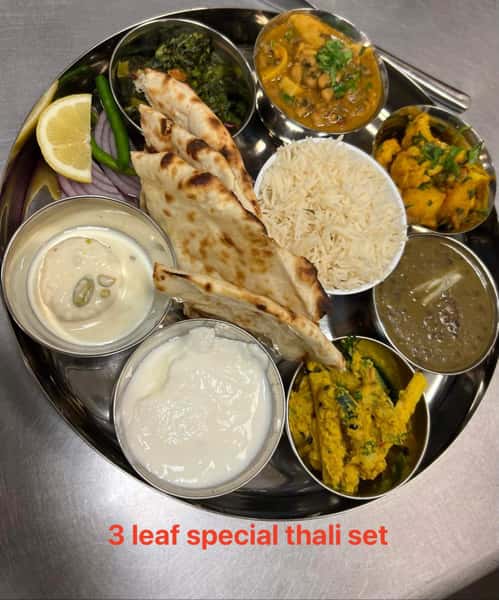 Veg 3 Leaf Special Thali Set