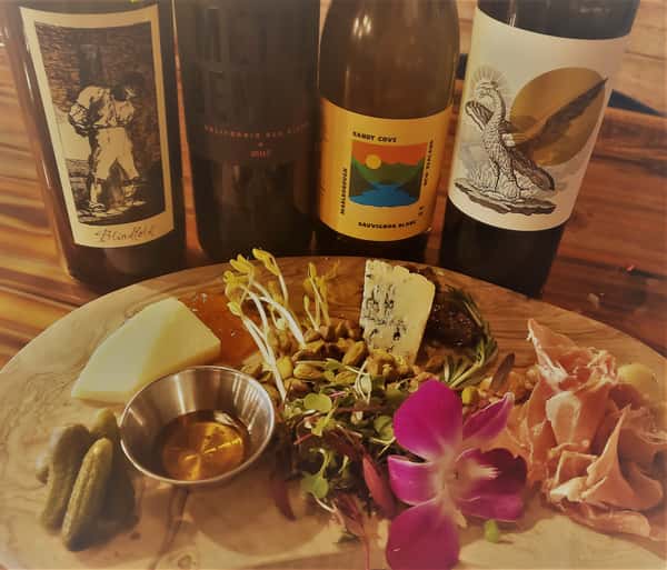 Delicious food and wine