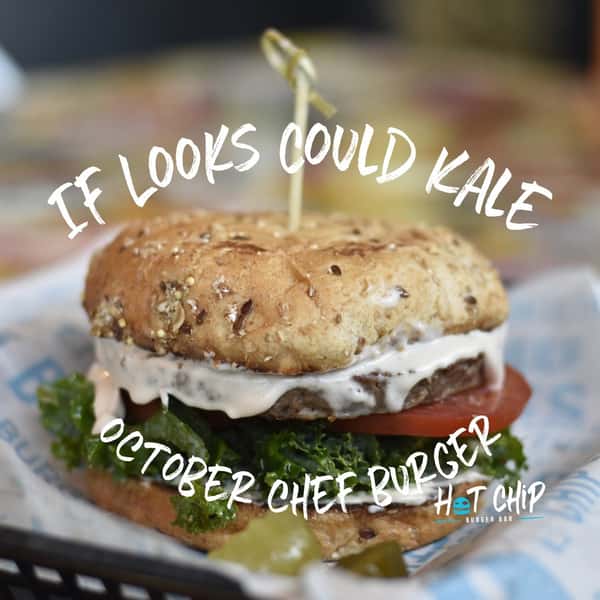 🎃October's Monthly Chef Burger!!🍔
If Looks Could Kale! 👀🥬
.
-vegan patty 🌱
-vegan garlic mayo 🧄🧛
-vegan strawberry balsamic cream cheese 🍓
-tomato 🍅
-kale 🥬
.
🚨🚨Reminder! Every chef burger sold,💵 $1 is donated towards the @rmhc.um Ronald McDonald House!!
.
It'd be scary if you missed out on this burger! 😈😈
.
 #rochestervegan #veganburger #vegan #veganfood #supportsmallbusiness #restaurant #minnesota #supportlocal #burgers #hotchip #rochmn #rochestermn #hotchipburgers #hotchipburgerbar #supportlocalbusiness #chefburger #ronaldmcdonaldhouse #ronaldmcdonaldhousecharity #RonaldMcDonaldHouseCharities #ronaldmcdonaldhouserochester #ronaldmcdonaldhouserochestermn