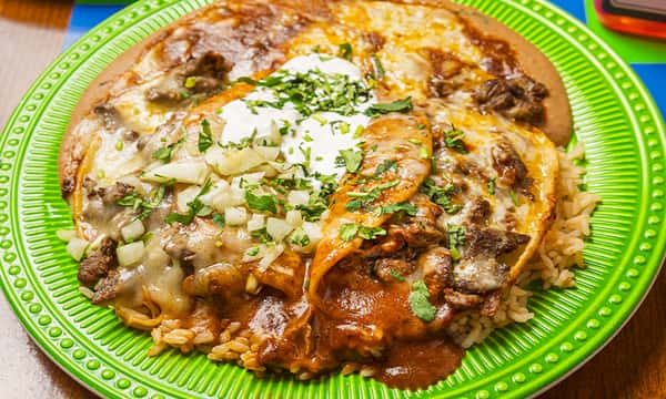 CARNE ASADA ENCHILADAS
