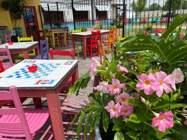 patio dining area