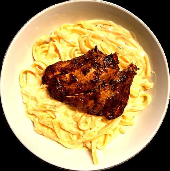 Jerk Chicken Fettuccine Alfredo