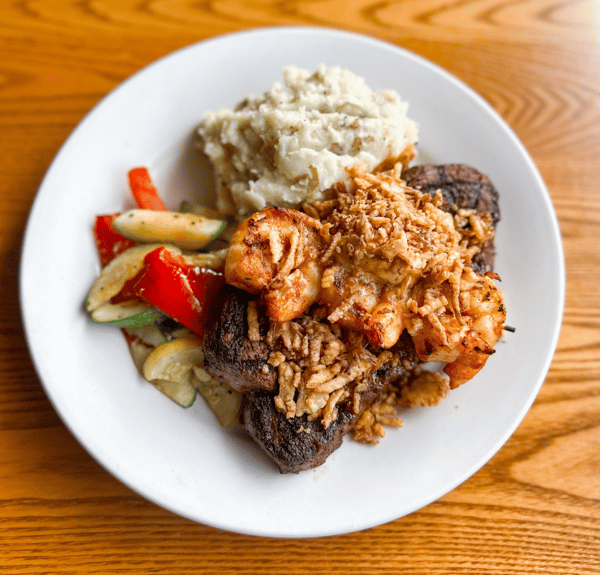 Steak Shrimp Summer Vegetables