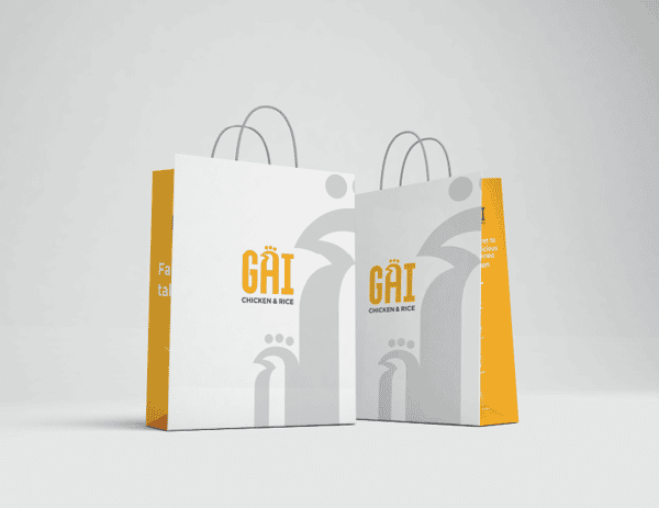 gai yellow and gray bag
